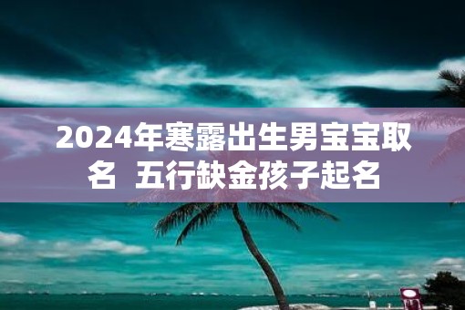 2025年寒露出生男宝宝取名  五行缺金孩子起名