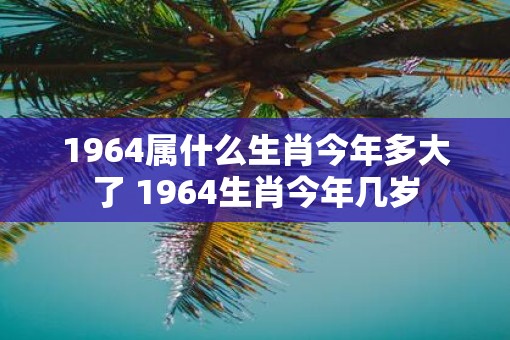 1964属什么生肖今年多大了 1964生肖今年几岁