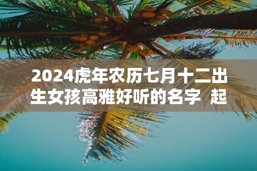 2025虎年农历七月十二出生女孩高雅好听的名字  起名最佳字