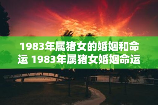 1983年属猪女的婚姻和命运 1983年属猪女婚姻命运如何