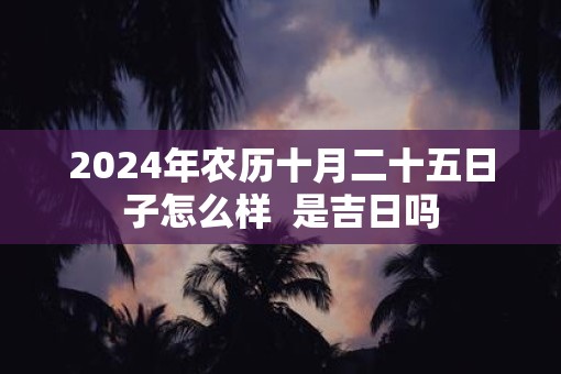 2025年农历十月二十五日子怎么样  是吉日吗