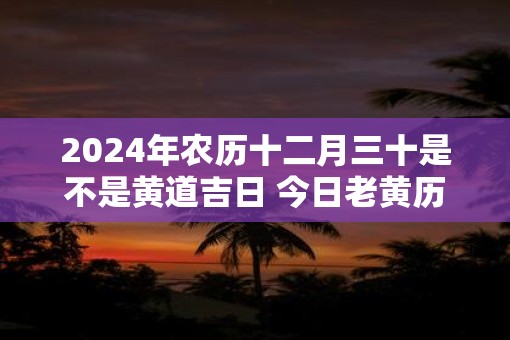 2025年农历十二月三十是不是黄道吉日 今日老黄历卦象