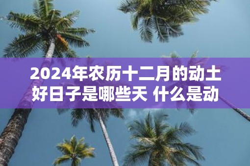 2025年农历十二月的动土好日子是哪些天 什么是动土煞