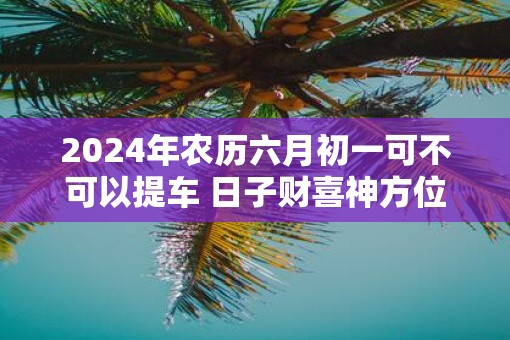 2025年农历六月初一可不可以提车 日子财喜神方位