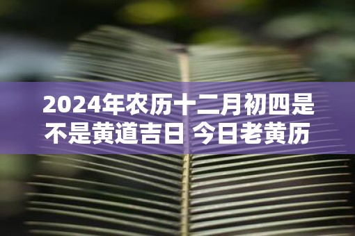 2025年农历十二月初四是不是黄道吉日 今日老黄历卦象