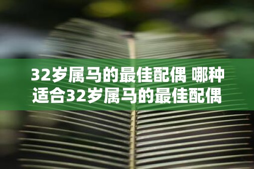 32岁属马的最佳配偶 哪种适合32岁属马的最佳配偶