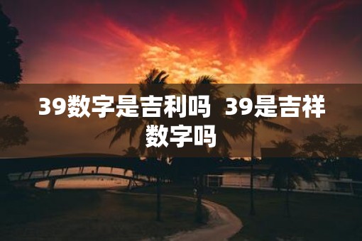 39数字是吉利吗  39是吉祥数字吗