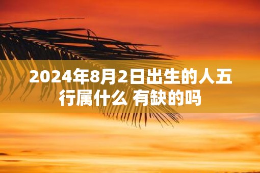 2025年8月2日出生的人五行属什么 有缺的吗