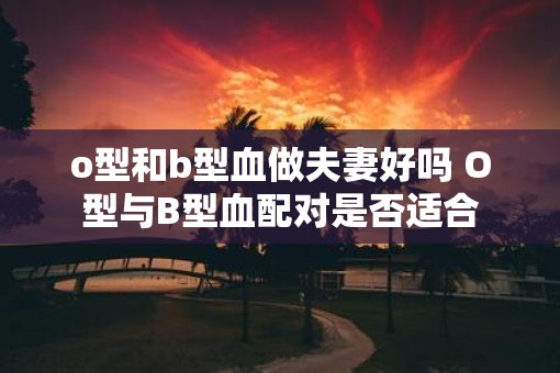 o型和b型血做夫妻好吗 O型与B型血配对是否适合