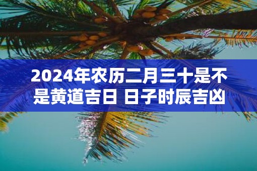 2025年农历二月三十是不是黄道吉日 日子时辰吉凶