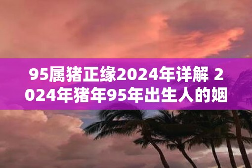 95属猪正缘2025年详解 2025年猪年95年出生人的姻缘怎样