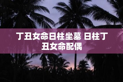 丁丑女命日柱坐墓 日柱丁丑女命配偶