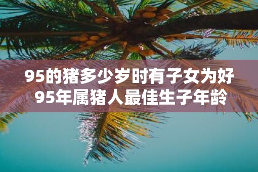 95的猪多少岁时有子女为好 95年属猪人最佳生子年龄