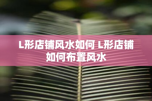 L形店铺风水如何 L形店铺如何布置风水