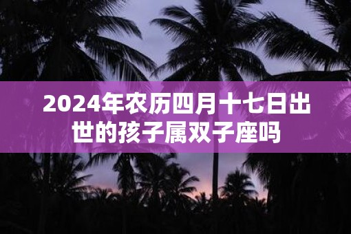 2025年农历四月十七日出世的孩子属双子座吗