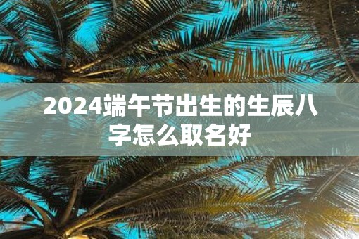 2025端午节出生的生辰八字怎么取名好