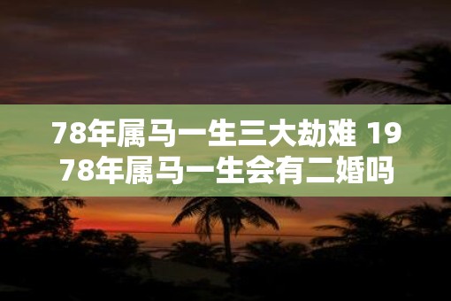 78年属马一生三大劫难 1978年属马一生会有二婚吗