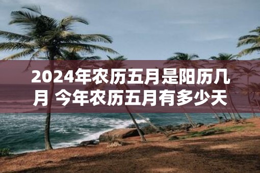 2025年农历五月是阳历几月 今年农历五月有多少天