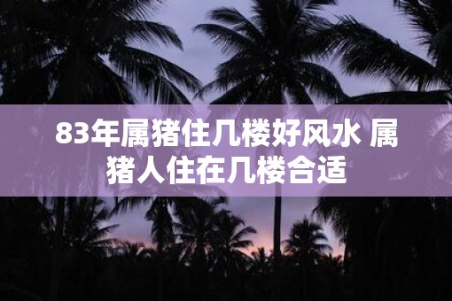 83年属猪住几楼好风水 属猪人住在几楼合适
