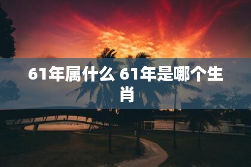61年属什么 61年是哪个生肖