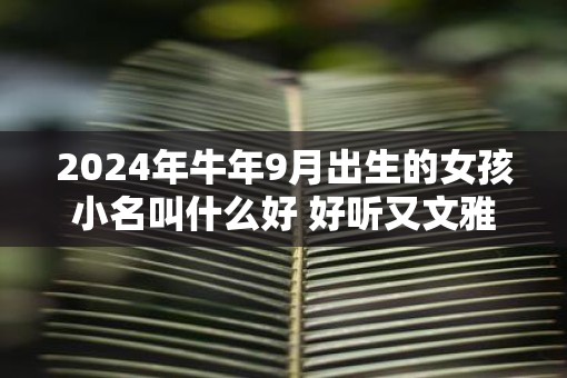 2025年牛年9月出生的女孩小名叫什么好 好听又文雅