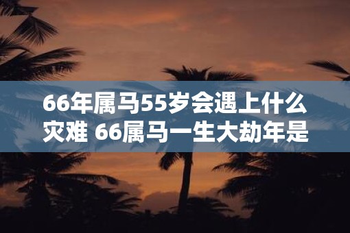 66年属马55岁会遇上什么灾难 66属马一生大劫年是55岁吗