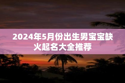 2025年5月份出生男宝宝缺火起名大全推荐