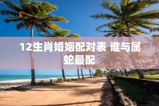12生肖婚姻配对表 谁与属蛇最配