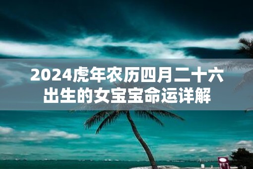 2025虎年农历四月二十六出生的女宝宝命运详解