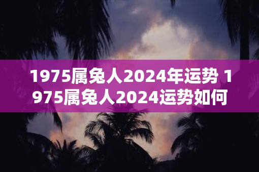 1975属兔人2025年运势 1975属兔人2025运势如何