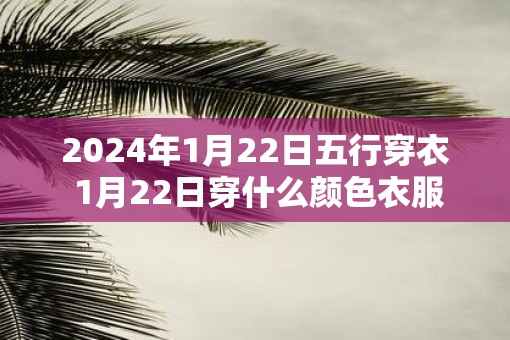 2025年1月22日五行穿衣 1月22日穿什么颜色衣服最旺运