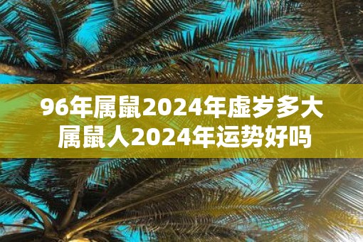 96年属鼠2025年虚岁多大 属鼠人2025年运势好吗