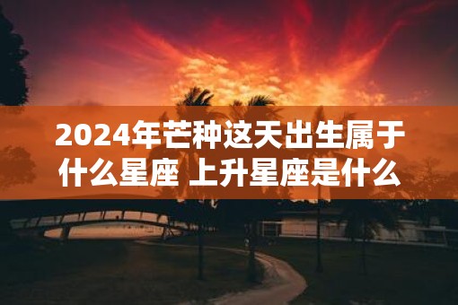 2025年芒种这天出生属于什么星座 上升星座是什么
