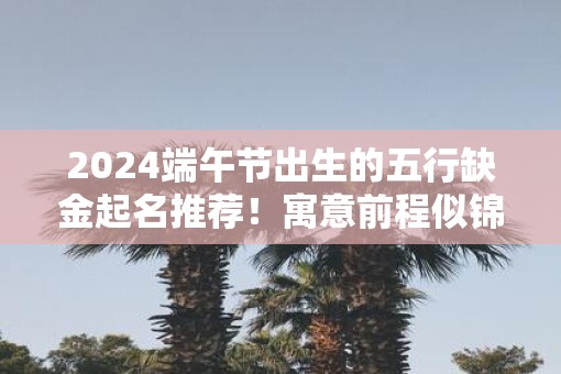 2025端午节出生的五行缺金起名推荐！寓意前程似锦的名字