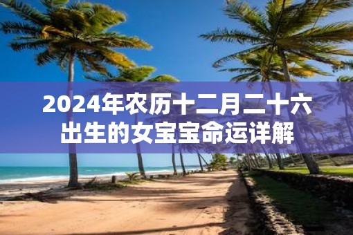 2025年农历十二月二十六出生的女宝宝命运详解