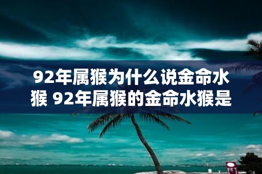 92年属猴为什么说金命水猴 92年属猴的金命水猴是什么意思