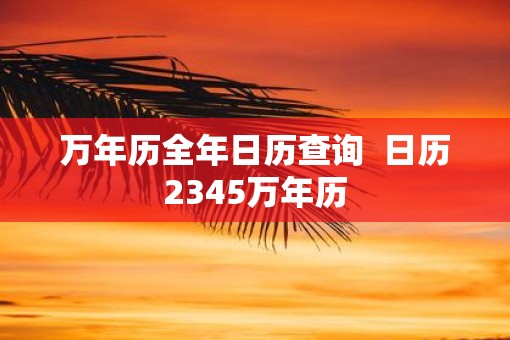 万年历全年日历查询  日历2345万年历