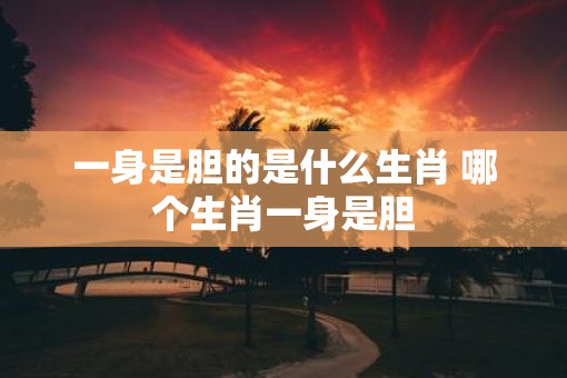 一身是胆的是什么生肖 哪个生肖一身是胆