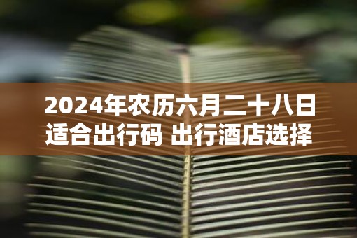 2025年农历六月二十八日适合出行码 出行酒店选择
