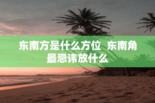 东南方是什么方位  东南角最忌讳放什么