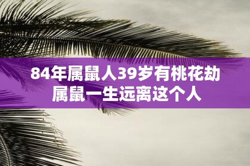84年属鼠人39岁有桃花劫 属鼠一生远离这个人