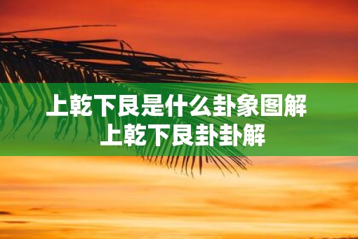上乾下艮是什么卦象图解  上乾下艮卦卦解