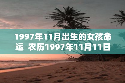 1997年11月出生的女孩命运  农历1997年11月11日是什么命