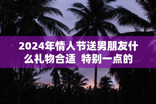 2025年情人节送男朋友什么礼物合适  特别一点的