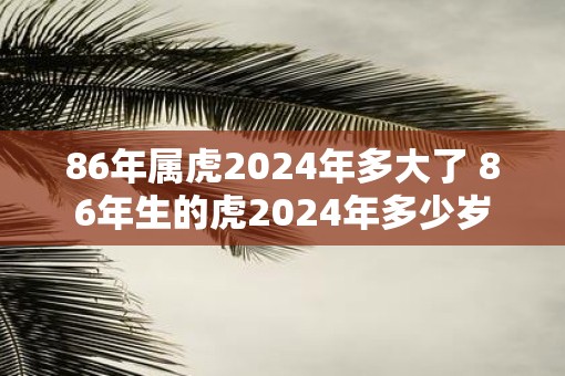 86年属虎2025年多大了 86年生的虎2025年多少岁