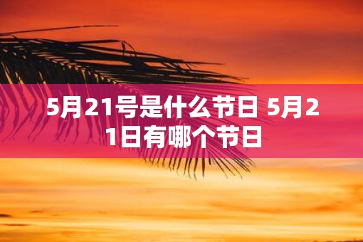 5月21号是什么节日 5月21日有哪个节日