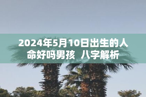 2025年5月10日出生的人命好吗男孩  八字解析