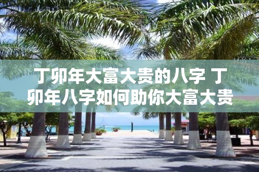 丁卯年大富大贵的八字 丁卯年八字如何助你大富大贵