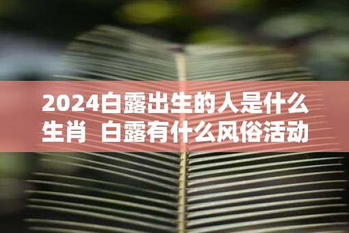 2025白露出生的人是什么生肖  白露有什么风俗活动