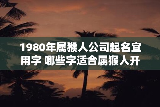 1980年属猴人公司起名宜用字 哪些字适合属猴人开公司用